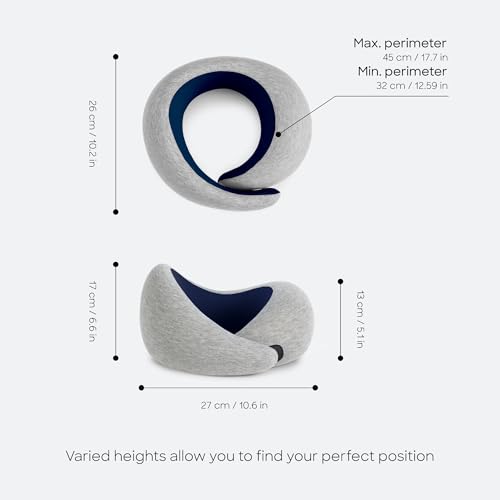 Ostrichpillow GO Travel Pillow, 360° Memory Foam Support, Soft & Washable - color: Deep Blue