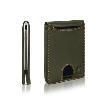 Kingly Cash Pocket Slim Wallet for Men, RFID Blocking, Olive Green - color: Olive Green