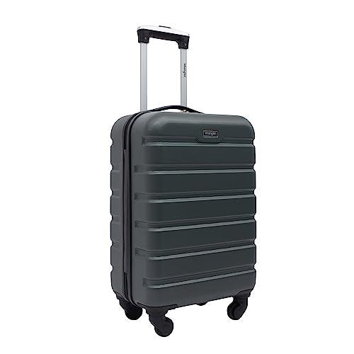 Wrangler 22" Hardside Spinner Carry-On Luggage, Olive - color: Olive