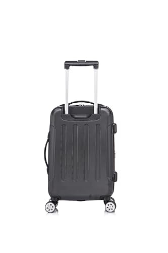 Rockland London Hardside 2 Piece Spinner Wheel Luggage Set, Carry-On 20" and Tote 14", Black - color: Black, size: 2 Piece (20"/14" Tote)