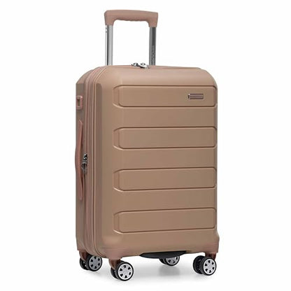Traveler's Choice Pagosa Hardshell Expandable Luggage with Spinner Wheels, Latte Beige, 22-Inch Carry-on - color: Latte Beige, size: 22-Inch Carry-on