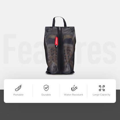 pack all 여행용 신발 가방, 스포츠용 방수 신발 파우치 - color: 블랙., style: 2팩