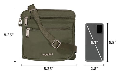 Baggallini Securtex Anti-Theft Crossbody - color: Thyme