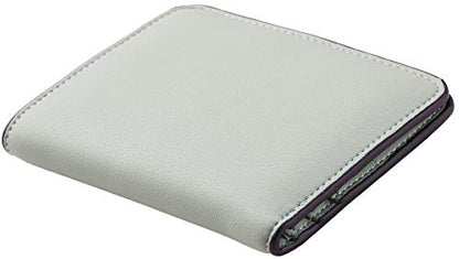 Toughergun Women’s Small Slim Leather Wallet with RFID Protection, Compact Bifold Mini Purse with Clear ID Window - color: 05 ReNapa Green Light