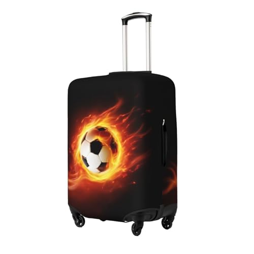 Football Luggage Cover Elastic Washable Suitcase Sleeve Anti-Scratch Stain Resistant, Stretchable Baggage Protector Fit (S 18-21 Inch Luggage) - size: Small, style: Football