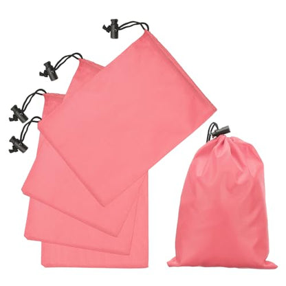 uxcell 210D Polyester Drawstring Bag w/Toggle,6x8 Inch Bag,Pink - color: Pink, size: 6x8inch