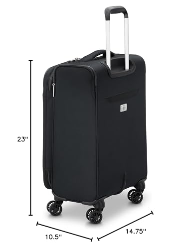 DELSEY PARIS Sky Max 2.0 Softside Expandable Luggage with Spinner Wheels, Black, 2-Piece Set (21/Duffle) - color: Black, size: 2-Piece Set (21/Duffle)