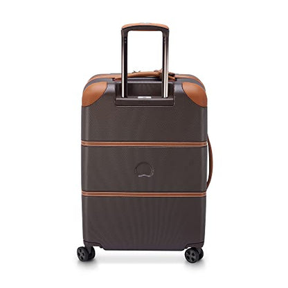 DELSEY PARIS Chatelet Air 2.0, 24 Inch Checked Luggage, Chocolate Brown - color: Chocolate Brown, size: Checked-Medium 24 Inch