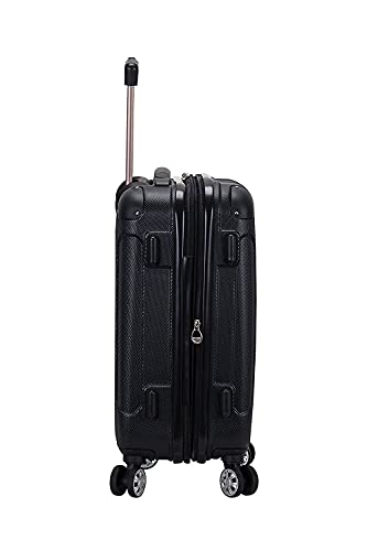 Rockland London Hardside Spinner Wheel Luggage, Black, Carry-On 20-Inch - color: Black, size: Carry-on 20"
