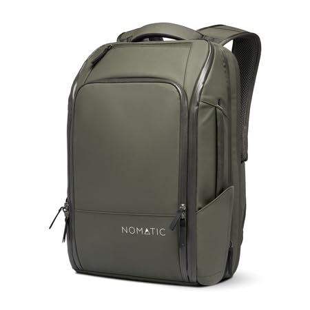 NOMATIC Travel Pack - Mens Travel Backpack - Expandable to 30L - Water Resistant Daypack - TSA-Ready - 16 Laptop - color: Olive, size: 20L