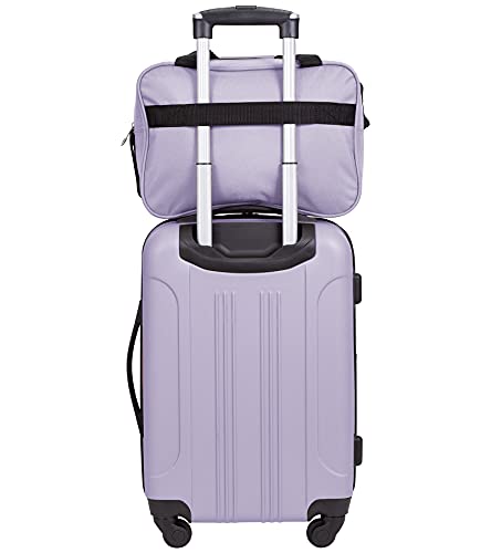 Travelers Club Midtown Hardside 4-Piece Luggage Travel Set, Lilac - color: Lilac
