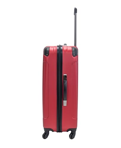 Kenneth Cole REACTION Out of Bounds Lightweight Hardshell 4-Wheel Spinner Luggage, Scarlet Red, 28-Inch Checked - color: Scarlet Red, size: 28-Inch Checked