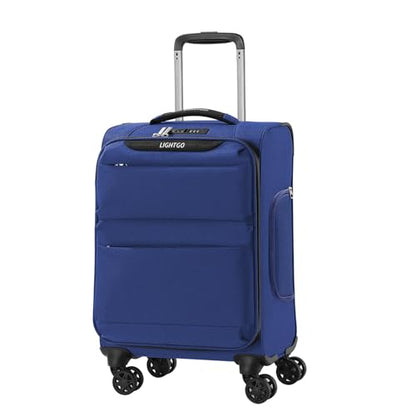 LIGHTGO 20" Carry On Softside Luggage, Ultra Light, TSA Lock Navy Blue - color: Navy Blue, size: 20in