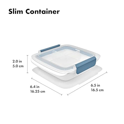 OXO Good Grips Prep & Go Slim Container with Removable Divider - Ocean Blue - color: Ocean Blue, style: Slim with Removable Divider