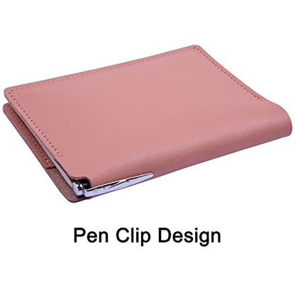 Wisdompro 2 Pack 3.5" x 5.5" Journal Cover for Field Notes Notebooks, Pink - color: Pink