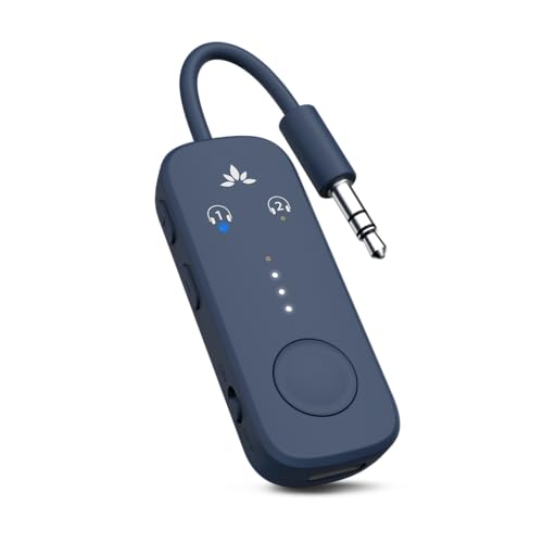 Avantree Relay - Airplane Bluetooth Adapter for 2 AirPods or Headphones - color: 3-Midnight Blue