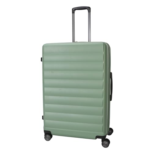 TRIPS EON 28-Inch Lightweight Durable Hardside 8-Wheel Spinner Checked Suitcase Size Luggage, Comfrey Green - color: Comfrey Green, size: LARGE CHECKED