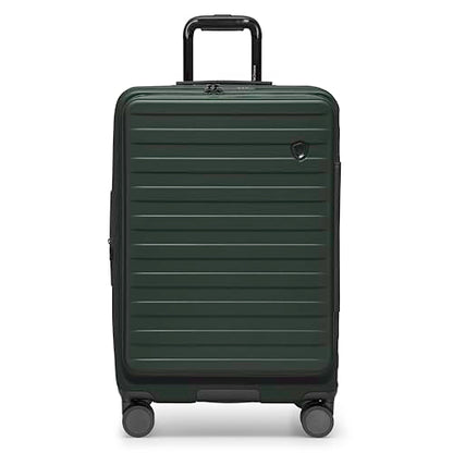 Traveler's Choice Novia Top Opening Expandable Polycarbonate Luggage with Spinner Wheels, Green, 25-Inch Medium - color: Green, size: 25-Inch Medium