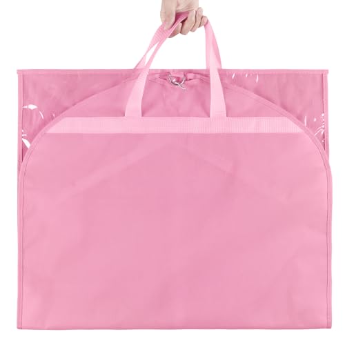 KEEGH 40 inch Clear Garment Bags for Dance Costumes, 6 Pack, Pink - color: Pink, size: 6 Pack