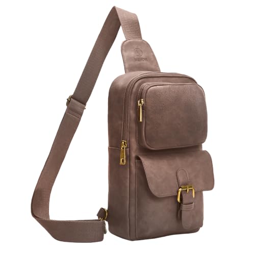 Sling Bag for Men and Women, Coffee - color: Coffee
