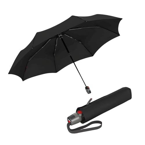 Knirps T.200 Auto Open & Close Compact Rain Umbrella in Black - color: Black