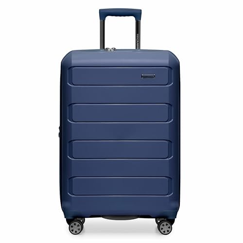Traveler's Choice Pagosa Hardshell Expandable Luggage with Spinner Wheels, Navy, 27-Inch Medium - color: Navy, size: 27-Inch Medium
