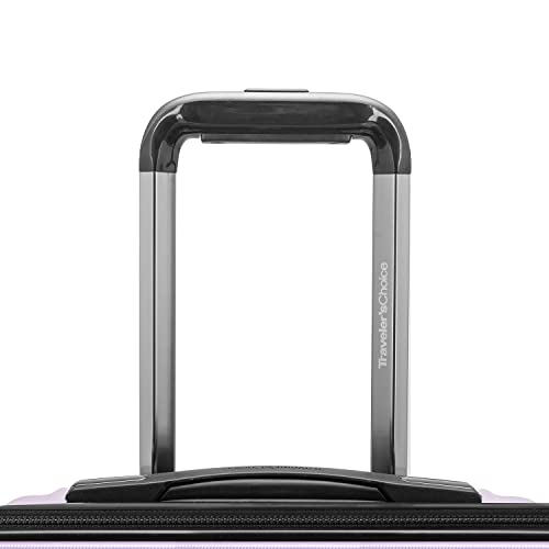 Traveler's Choice Archer Polycarbonate Hardside Spinner Luggage Set, Tie Down Straps, Light Purple, 2-Piece - color: Light Purple, size: 2-Piece Set