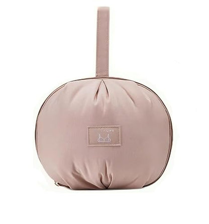 Woman Travel Underwear Organizer Portable Storage Bag (Pink)