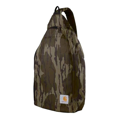 Carhartt Durable Sling Bag, Crossbody Backpack with Side Release Buckle, Tablet Sleeve and Adjustable Strap, Mossy Oak Bottomlands, 10L - color: Mossy Oak Bottomlands