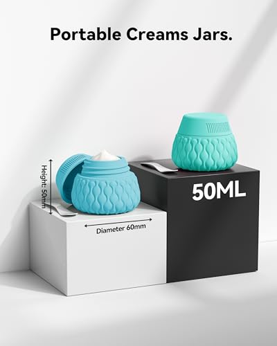 Travel Bottles for Toiletries Silicone Travel Size Containers 3.4oz 1.7oz - color: Tropical Sunset