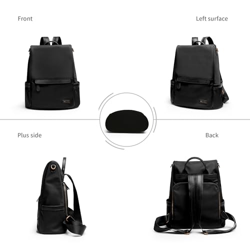 Anti Theft Backpack Purse for Women Lightweight Casual Travel Daypack Black - color: Black