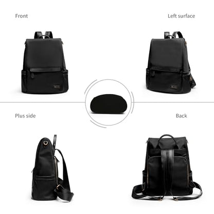 Anti Theft Backpack Purse for Women Lightweight Casual Travel Daypack Black - color: Black