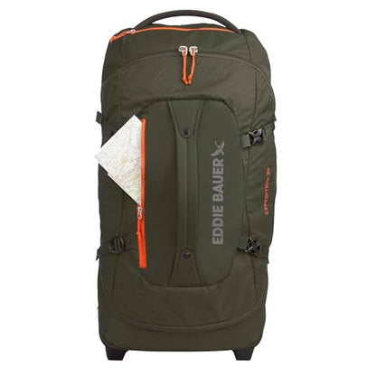 Eddie Bauer Expedition Rolling Duffel Bag with Wheels - Dark Thyme, 30" - color: Dark Thyme, size: 30" (Check-In)