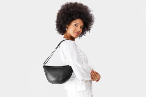 Portland Leather Goods Koala Sling Bag - Adjustable Full-Grain Leather - color: Pebbled Black, size: Large