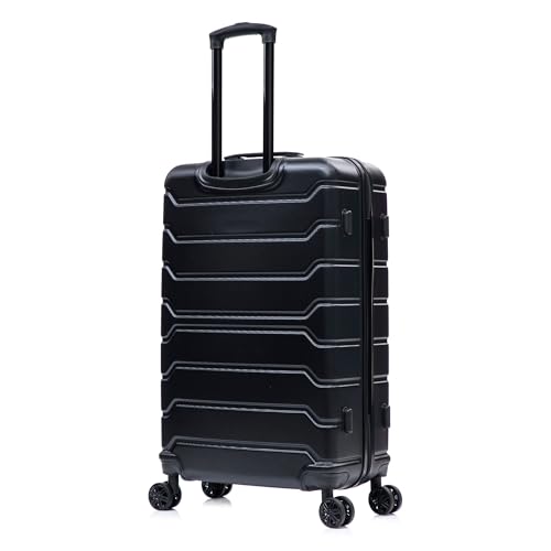 InUSA TREND Luggage with Spinner Wheels | Durable Lightweight Hardside Suitcase, Travel Sets with Handle and Trolley | (20in, 24in, 28in, 32in) 4 Piece Set | Black - color: Black, size: 4-Piece Set (Carry-on, Medium, Large, Extra-Large)