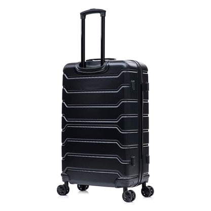 InUSA TREND Luggage with Spinner Wheels | Durable Lightweight Hardside Suitcase, Travel Sets with Handle and Trolley | (20in, 24in, 28in, 32in) 4 Piece Set | Black - color: Black, size: 4-Piece Set (Carry-on, Medium, Large, Extra-Large)