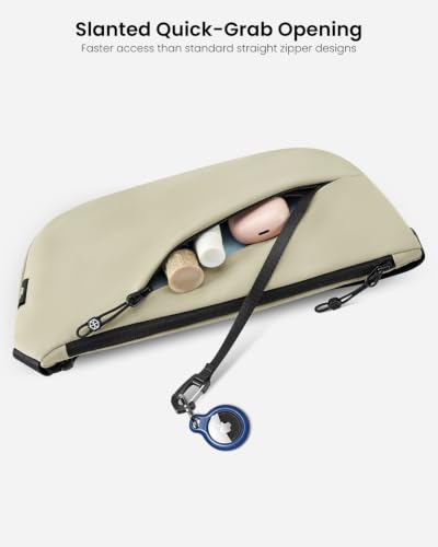 Flux 2L Sling Chest Bag with RFID Blocking Crossbody for Men Women - color: Khaki