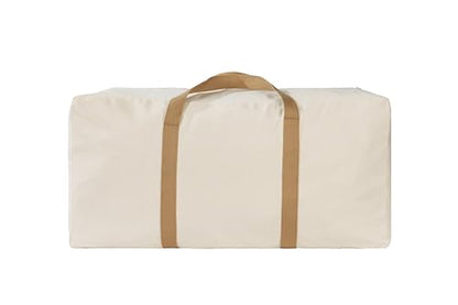 Canvas Storage Duffle Bag, Beige, 1, 31''x15''x15'' - color: BEIGE