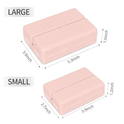 FYY Travel Pill Organizer, Pill Box Medicine Case-2pcs Pink - color: Pink, size: Large (1 Piece), Small (1 Piece)