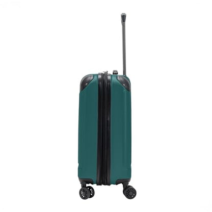 Flying Axis Collection Lightweight Hardside Expandable 8-Wheel Spinner Luggage, Midnight Turquoise, 20-Inch Checked - color: Midnight Turquoise, size: 20-Inch Carry On