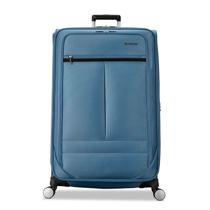 Samsonite 2-PC Soft-Sided 21/29” (Carry-On & Large Checked), Lightweight Expandable Element Luggage Set with 2 Front & 1 Side Pocket, Four Spinner Wheels, Adjustable Handle, Durable- Captains Blue - color: Captains Blue, size: 2-Piece Set (21/29)