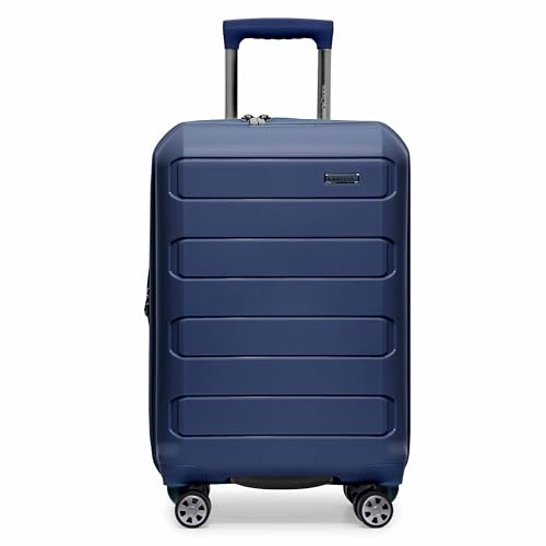 Traveler's Choice Pagosa Hardshell Expandable Luggage with Spinner Wheels, Navy, 22-Inch Carry-on - color: Navy, size: 22-Inch Carry-on