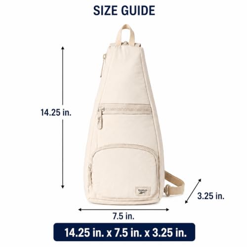 Reebok Crossbody Bags - Compact Multi-purpose Sling Bags for Women & Men - color: Maeves Stucco