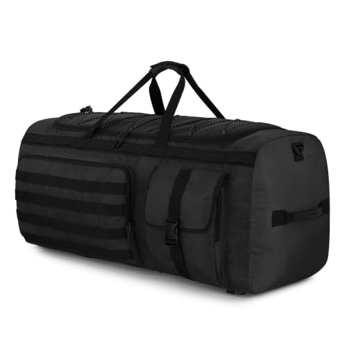 Gonex 90L Large Duffel Bag, Convertible Travel Sports Duffle - color: Black, size: 90L
