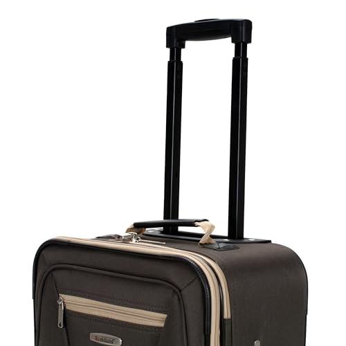 Rockland Fashion Softside Upright Luggage Set,'Expandable,Lightweight,Telescopic Handle,Wheel, Brown, 2-Piece (14/19) - color: Brown, size: 2 Piece (19"/14" Tote)