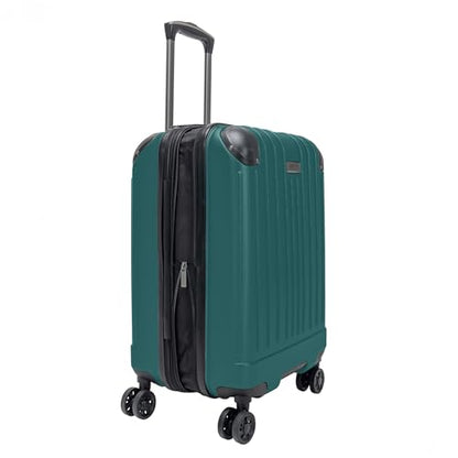 Flying Axis Collection Lightweight Hardside Expandable 8-Wheel Spinner Luggage, Midnight Turquoise, 20-Inch Checked - color: Midnight Turquoise, size: 20-Inch Carry On