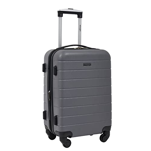 Wrangler Smart Spinner Hardside Luggage, 22-Inch Carry-On, Quiet Shade - color: Quiet Shade, size: Carry-On Only