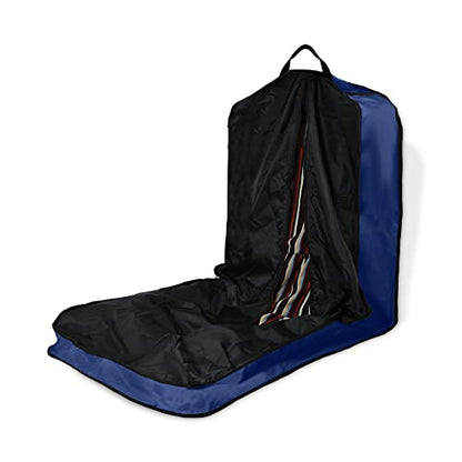 Dalix 60" Foldable Garment Bag Suits Cover Dresses w Front Pocket - color: Navy Blue