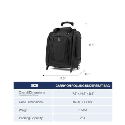 Travelpro Maxlite 5 Softside Carry-On Underseat, Black, 15-Inch - color: Black
