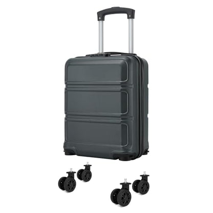 Kono 15'' Underseat Carry On Luggage Airline Approved Lightweight - color: Grey, size: 15-inch underseat